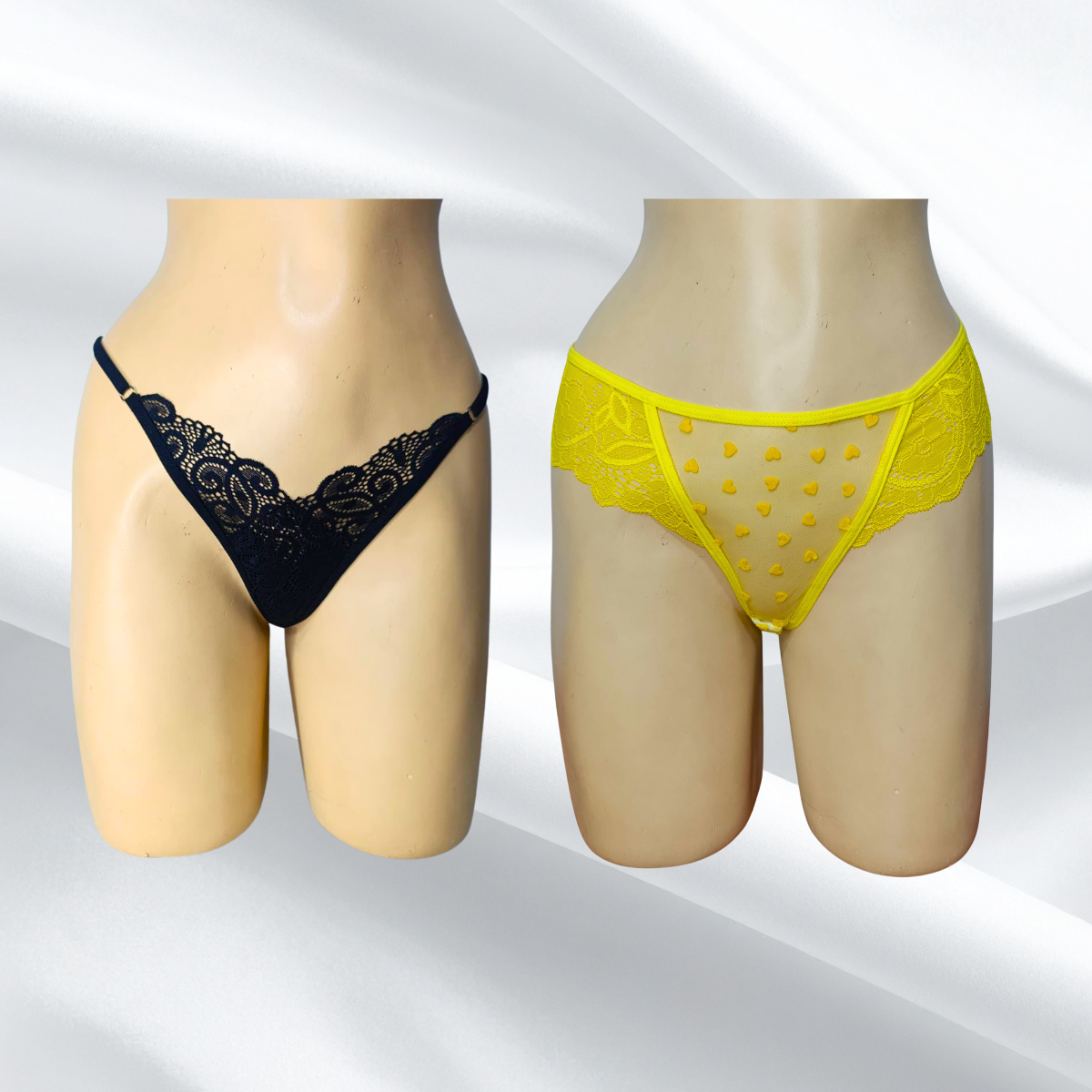 LENCERIA PACK 2 HILO FABIANNA+SEMI HILO CORAZONES